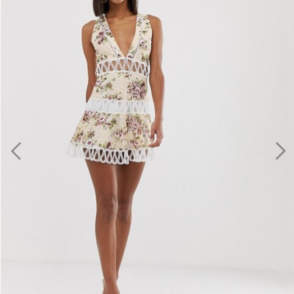 Love Triangle extreme plunge mini dress